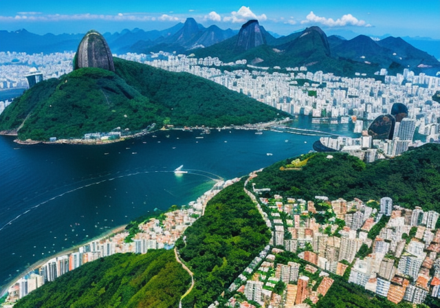 Aerial view of Rio de Janeiro cityscape